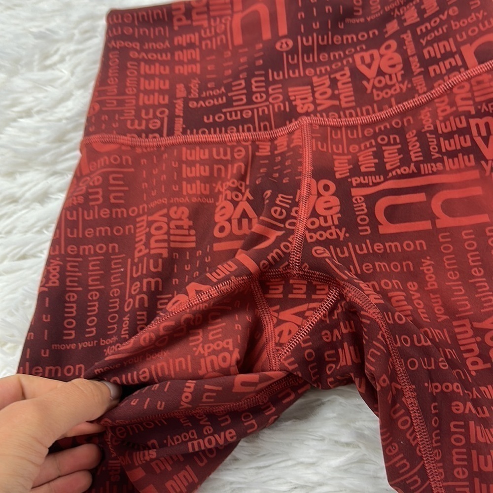 Lululemon Wunder Train Contour Fit High-Rise Tight 25" Lululemon Ombre Red Multi - Picture 2 of 5